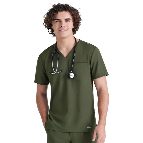 Parkview 2025 - Men's Piped V-Neck Journey Scrub Top Thumbnail