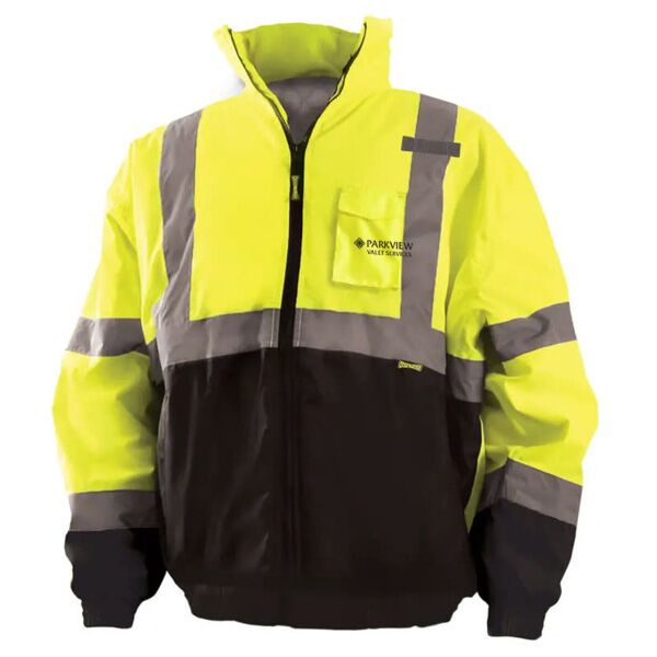 Parkview - High Visability Black Bottom Bomber Jacket Thumbnail