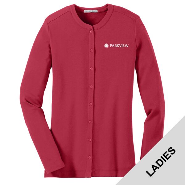 Parkview February- Ladies Concept Stretch Button Front Cardigan Thumbnail